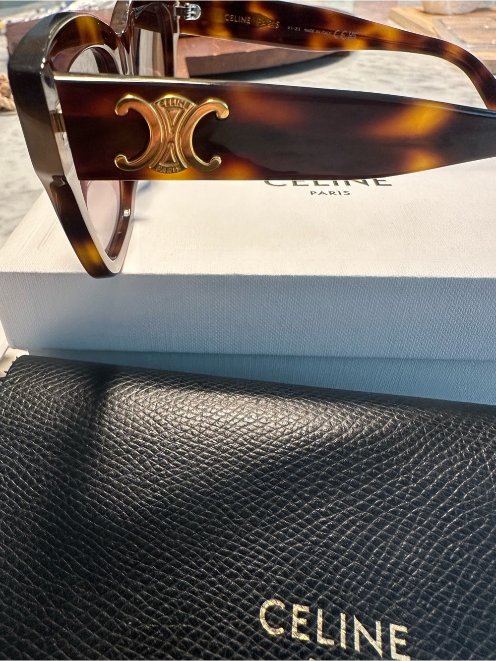 CELINE TRIOMPHE 09 SUNGLASSES IN ACETATE - Picture 9 of 12